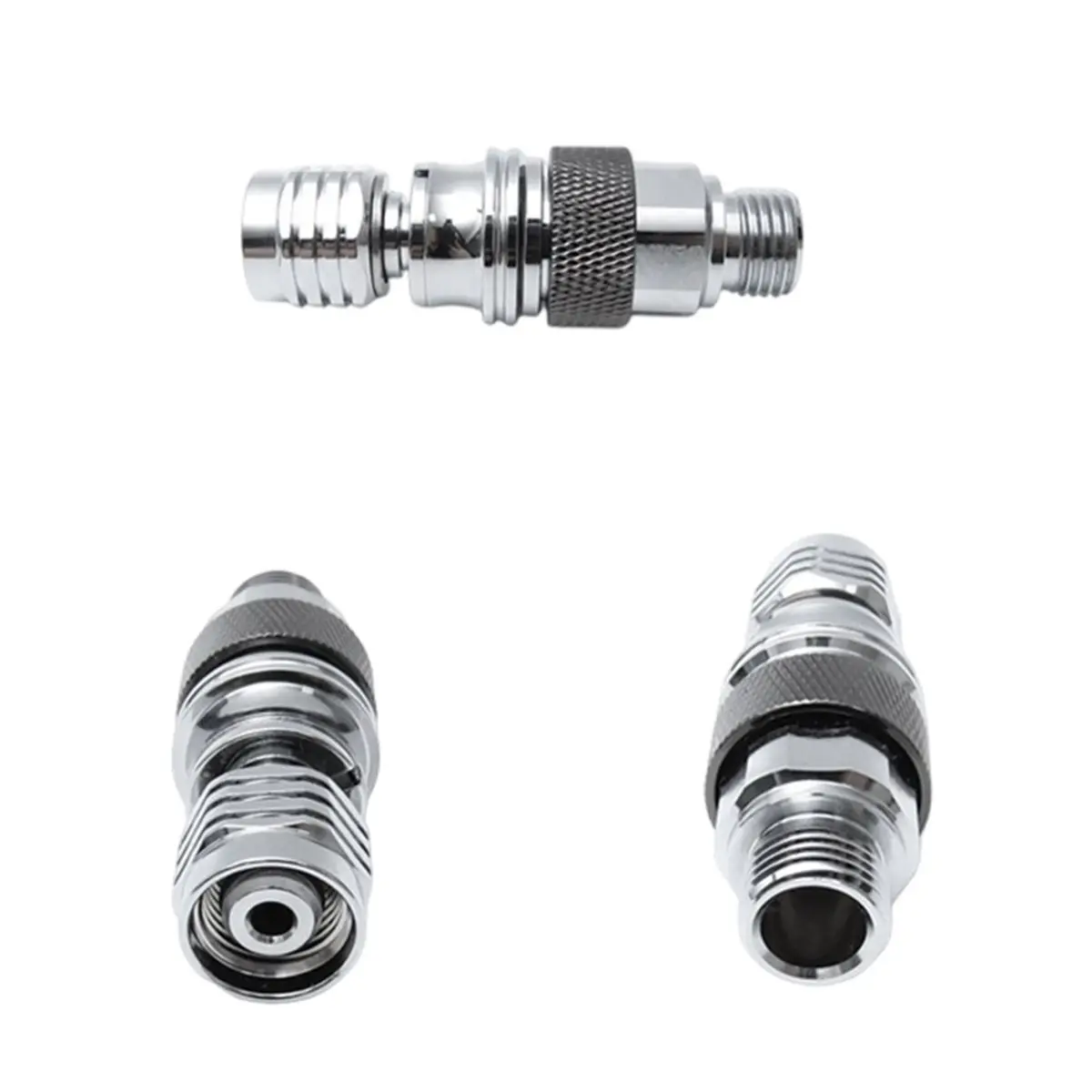 (A99Z) Diving Full Face Mask Second Stage Head Regulator Chrome Plated Copper Quick Connect/Disconnect Self-Locking Connector