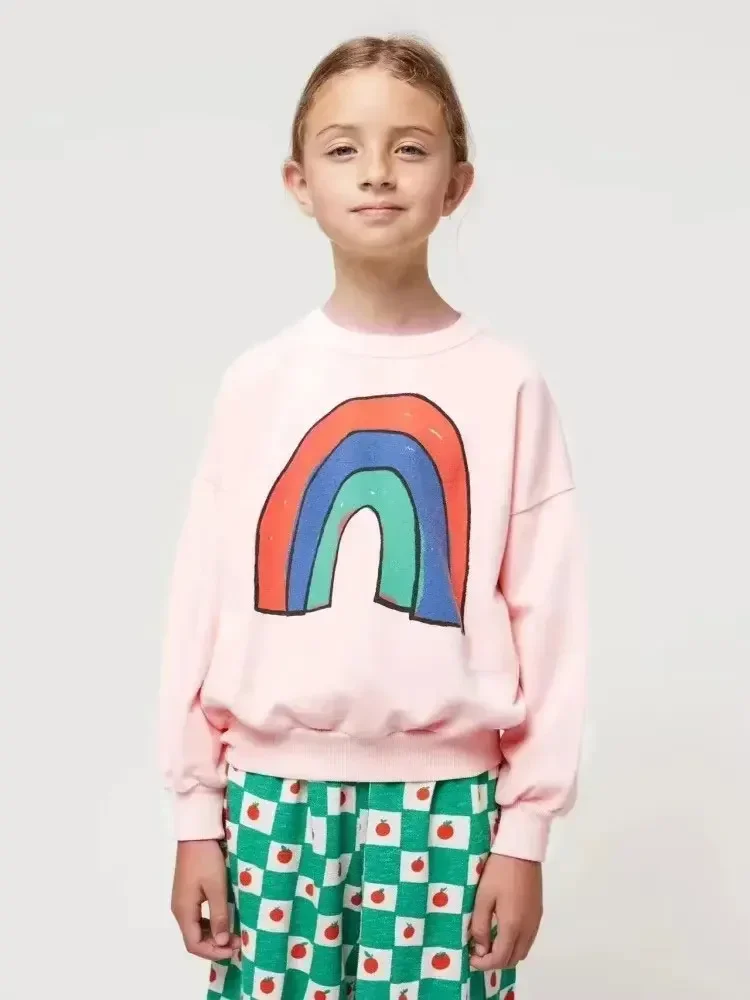 2026 Spring Kids Sweatshirts Long Sleeve Tops for Girls Cartoon Baby Boys Hoodies Terry Children Pullover Tees Clothing