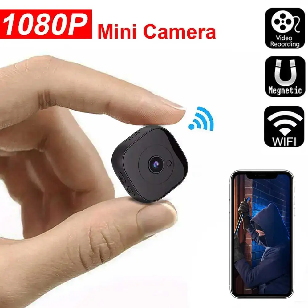 Mini Home Security Camera 1080P HD Wireless Sport Cam Video Recorder Support Remote Monitor Invisible Night Vision Hidden Card