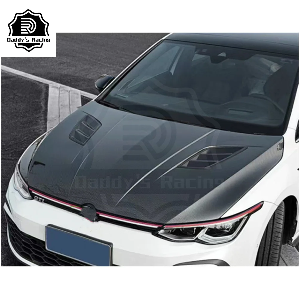 Carbon Fiber Front Hood Bonnet Fit For MK8 Golf 8 GTI 2021-2022 DD Style Engine Cover Car Tuning High Quality