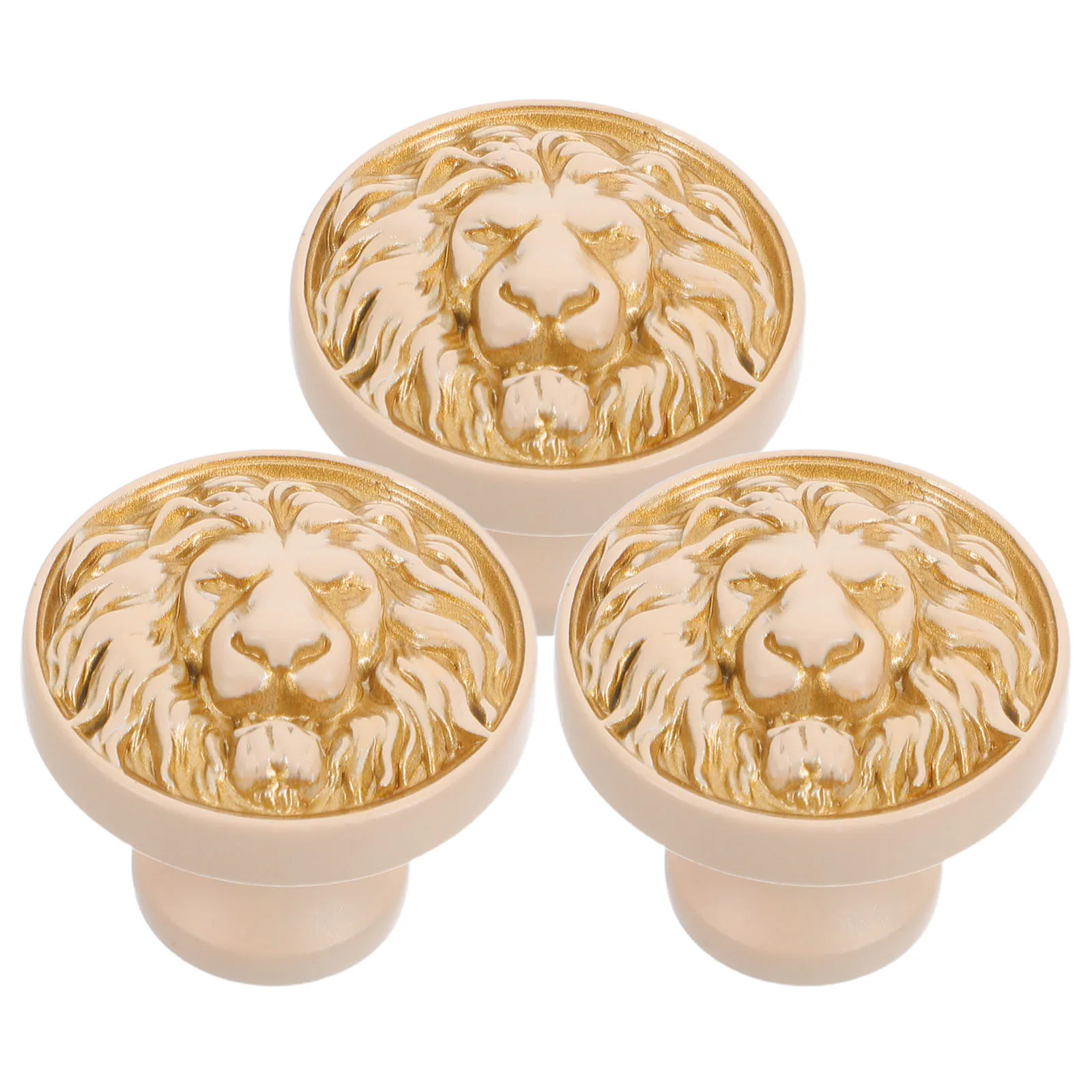 

3Pcs Lion Head Drawer Handles Vintage Zinc Alloy Cabinet Knobs for Wardrobe Kitchen Dressers Furniture Decoration