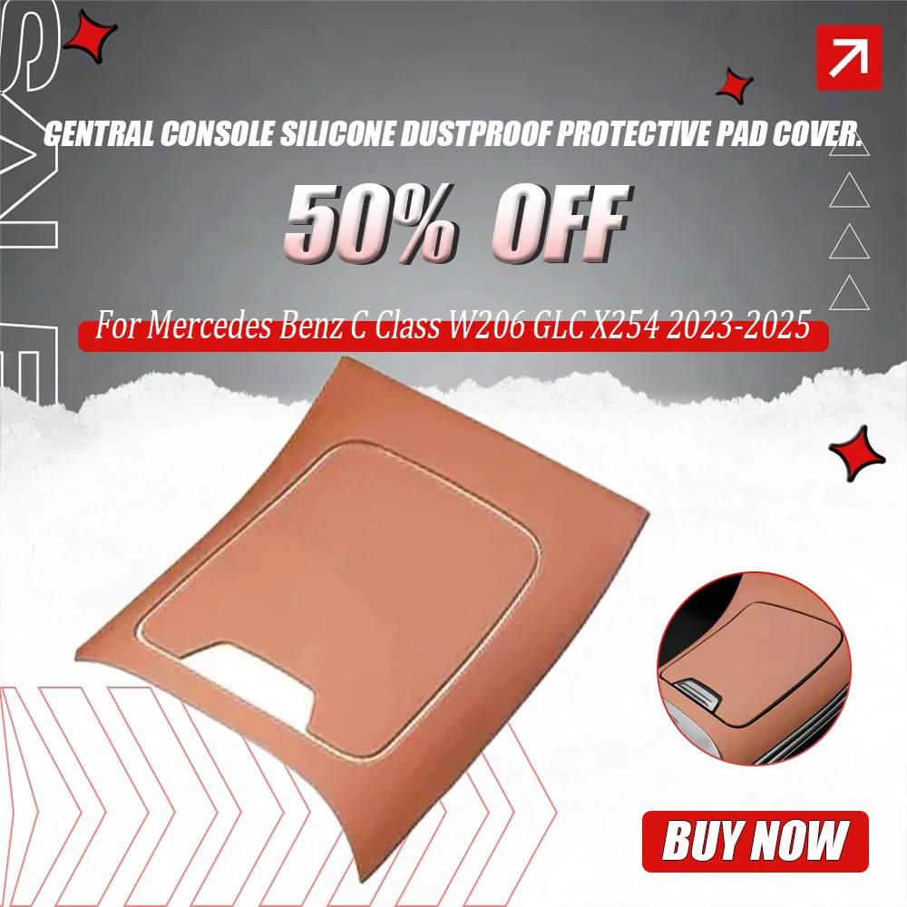 

For Mercedes Benz C Class W206 GLC X254 2023-2025 Car Central Console Silicone Dustproof Protective Pad Cover Trim Accessories