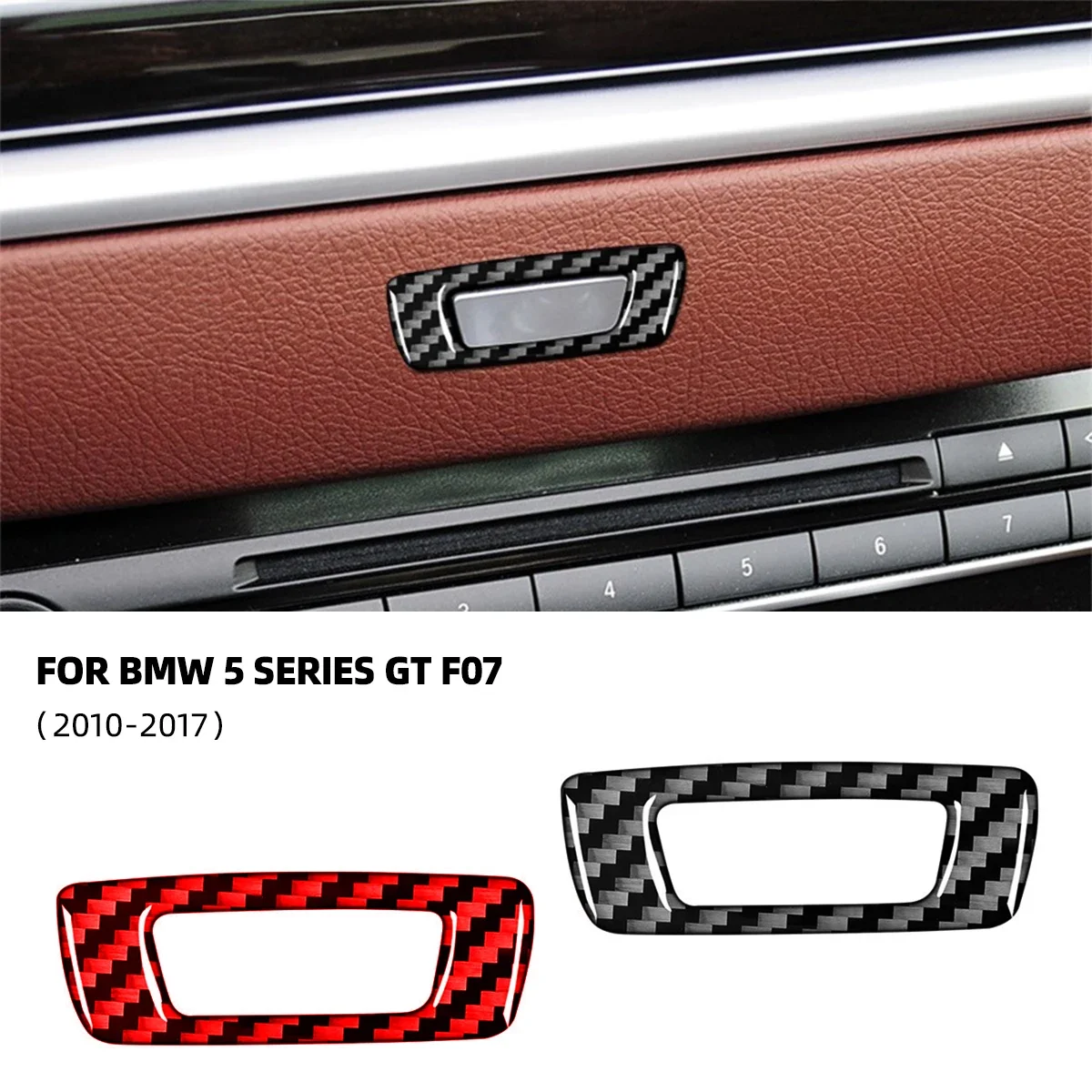 

For BMW 5 Series GT F07 2010-2017 Carbon Fiber Car Center Console Storage Box Switch Decorative Car Stickers Accessoire Voiture