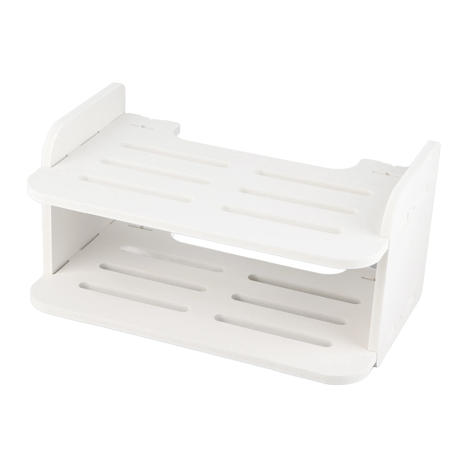 Set Top Box Shelf Free Punch Storage Rack Decorative Partition With Anti Collision Round Corner Rack