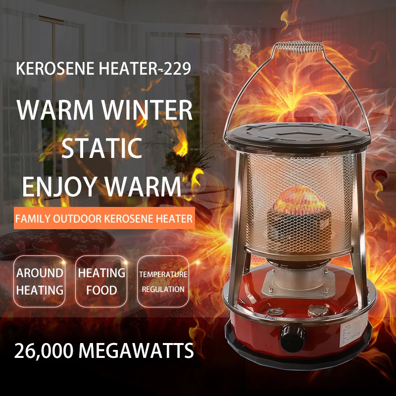 

New Small Kerosene Heaters for Indoor Use Non Electric, Lightweight Kerosene Stove Portable Heater, Oil Radiator Space Heater