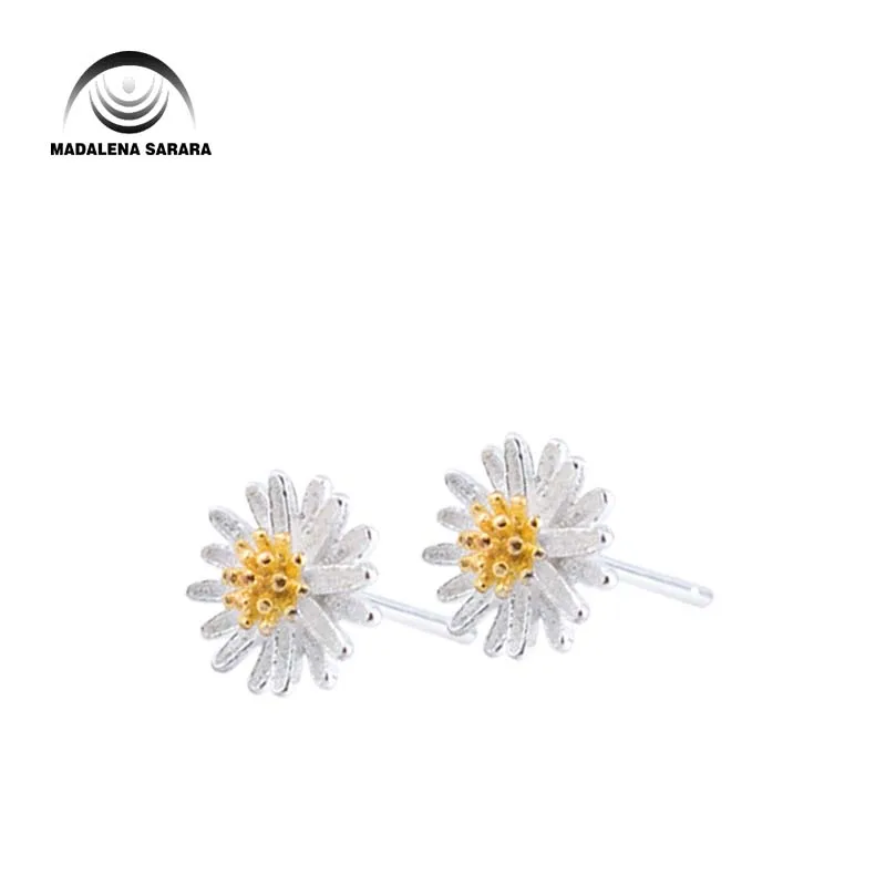 MADALENA SARARA Fashion Small Flower Elegant S925 earrings Stud Simple Design