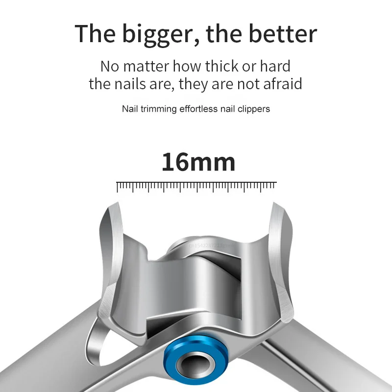 Professional Nail Cutter Stainless Steel Nail Clippers Toenail Fingernail Manicure Trimmer Toenail Clippers for Thick Nails