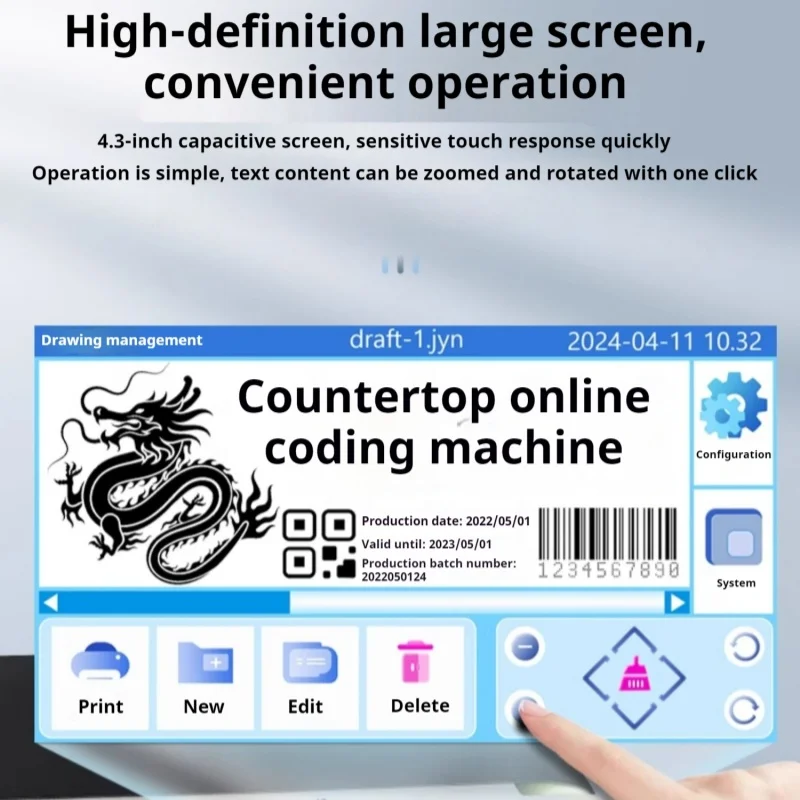 

Small countertop type printer all-in-one inkjet printer production date Chinese characters numbers English symbols page coding