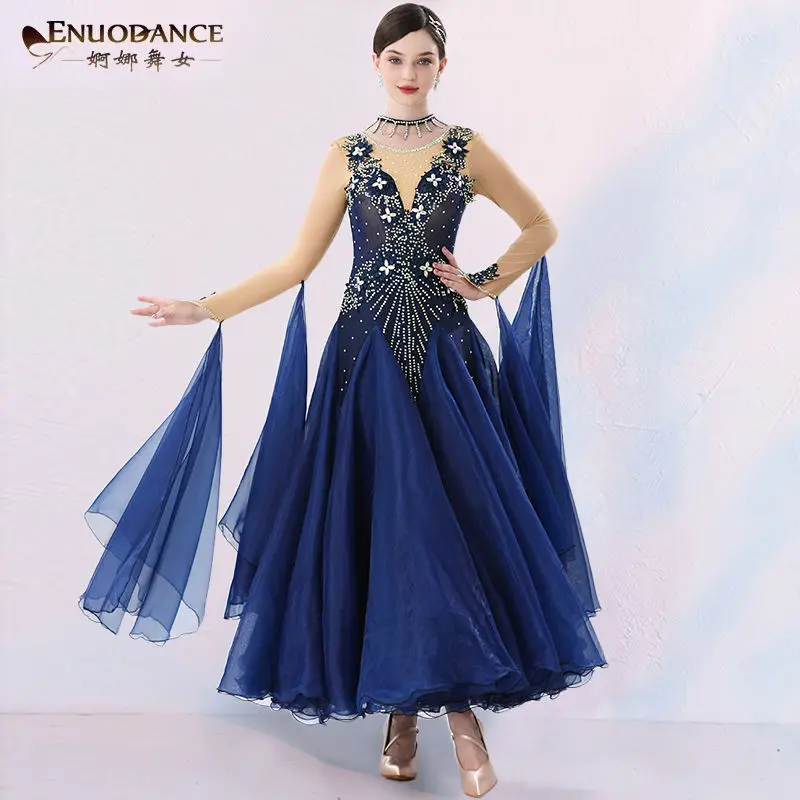 Elegant Dancer Modern Dance Dress New Ballroom Dance Clothes Latin Dance Performance Costume Waltz Dance Skirt