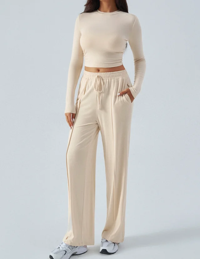 

Women's Fashion Jumpsuit 2025 Spring and Summer Latest Style Elegant and Sexy Yoga Exercise Sleeveless Solid Color Tank Top Set