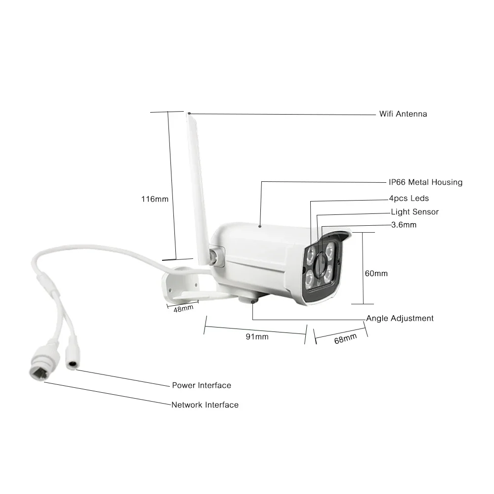 Sistema di sorveglianza CCTV di sicurezza esterna 1080P Kit NVR per videoregistratore di rete a 8 canali Set di telecamere Wifi a 8 canali