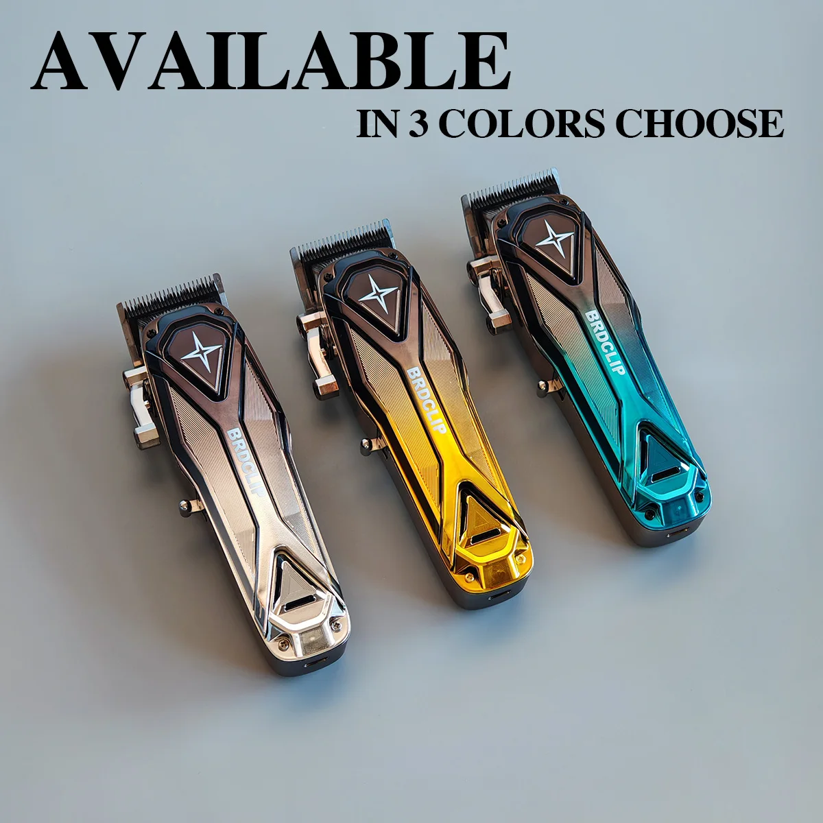 

Professional hair salon carving hair clipper BRD-803 7000RPM men's hair trimmer beard trimming tool gold blue silver razor