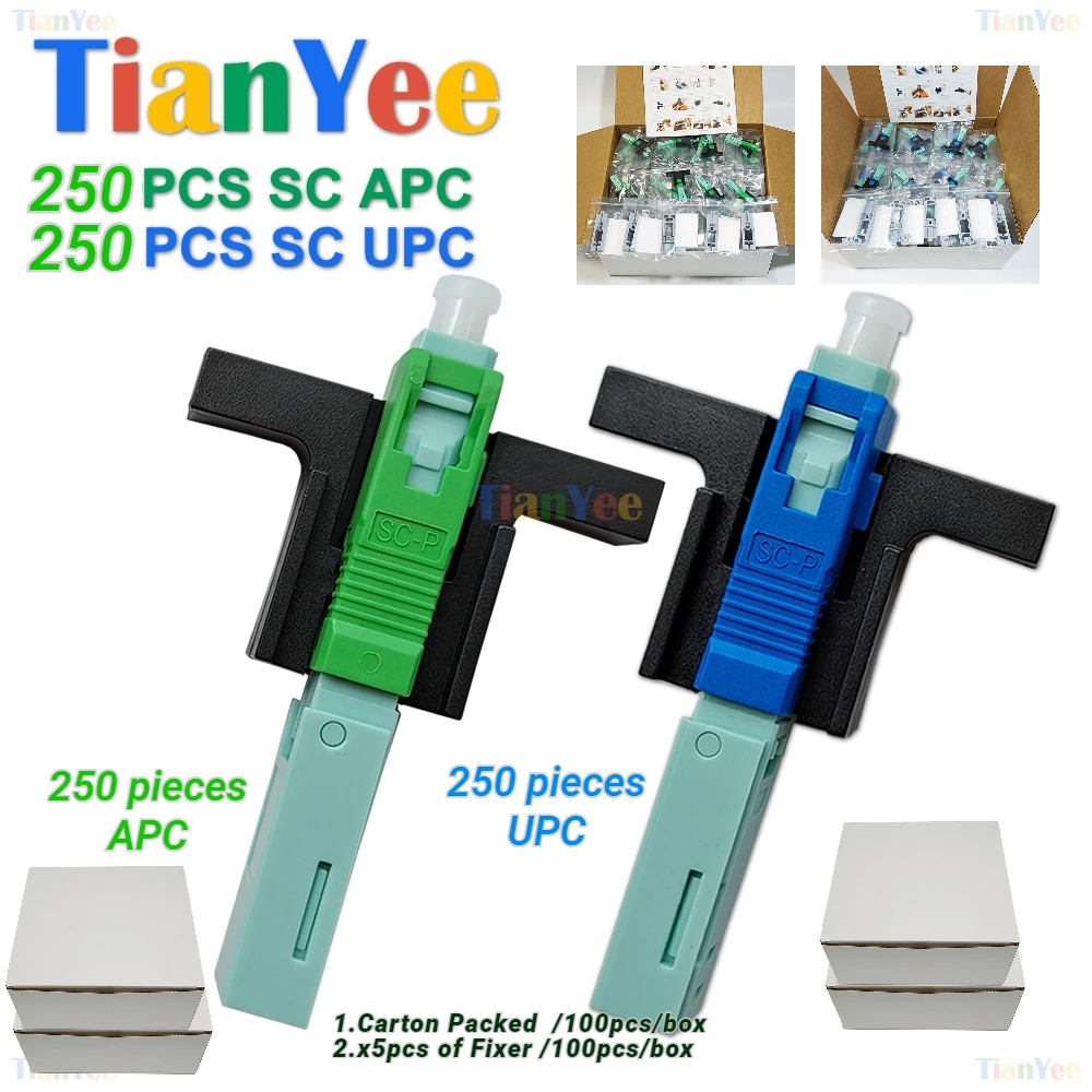 

High Quality 53MM SC APC SM Single-Mode Optical Connector FTTH Tool Cold Connector SC UPC Fiber Optic Fast Connnector