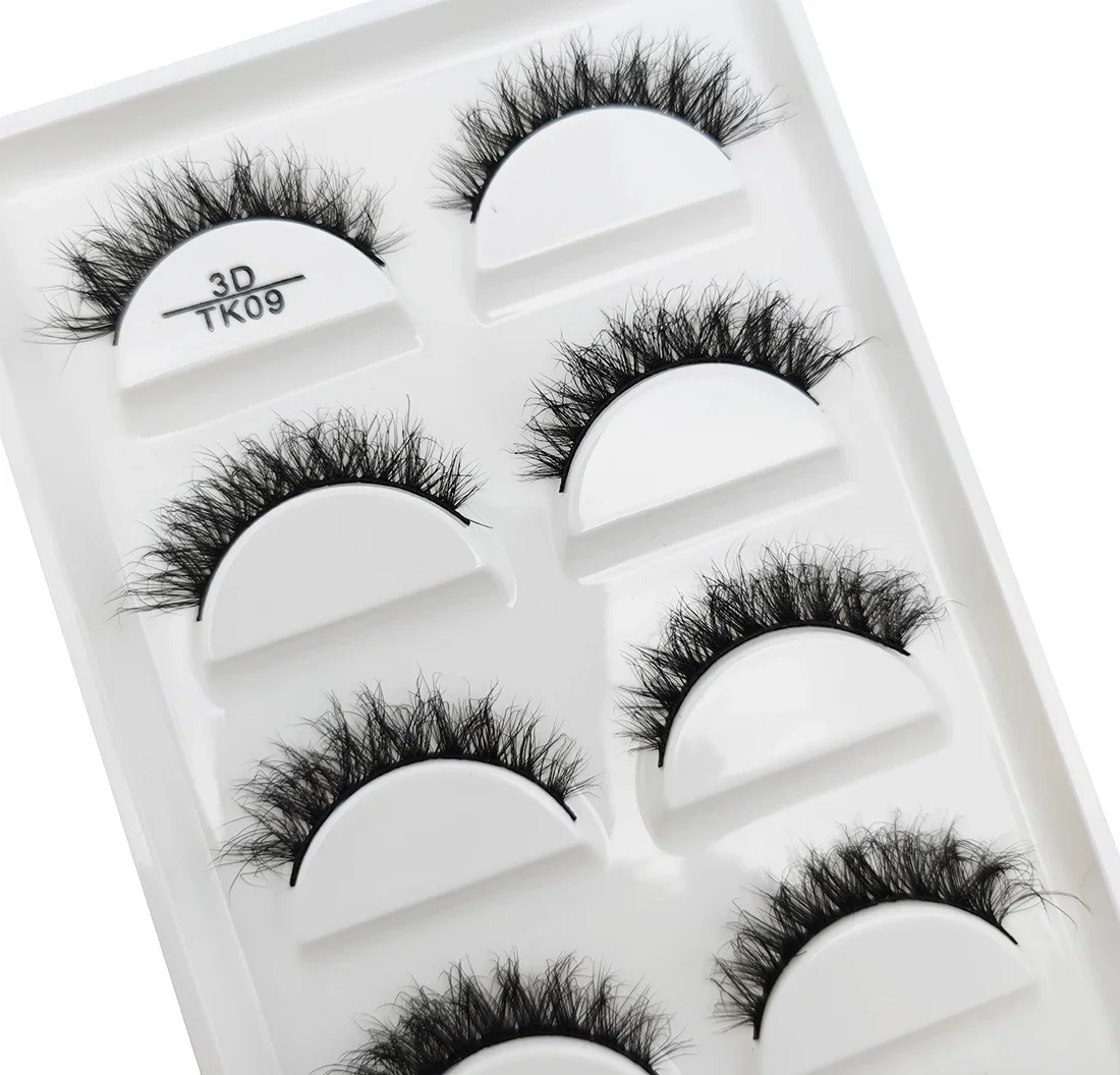New 5 Pairs Natural False Eyelashes Makeup 3D Fluffy Faux Lashes Mink Eyelash Fake Eye Lashes Make Up Beauty Tools New Natural