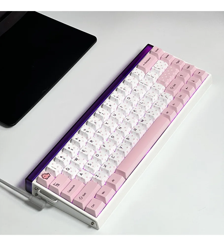 Butterfly Love Keycap Pink Girl Fit EZ63 Step from Ace68 Forward 87 ATKRS6 Mage