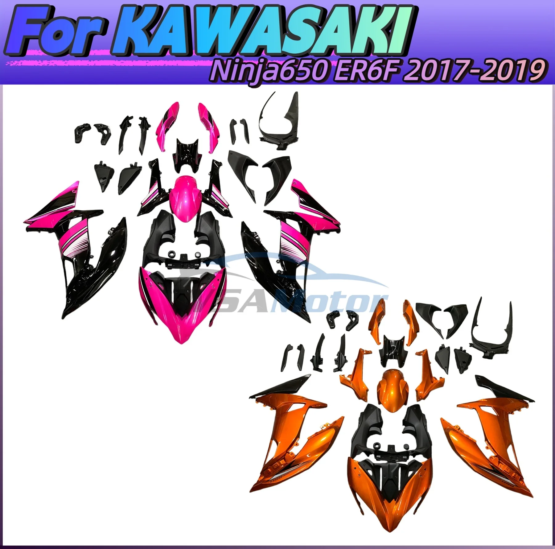 

New Motorcycle Shell Fairing Kit For Kawasaki Ninja 650 ER-6F 2017 2018 2019 ABS Plastic Spray Paint Body Parts