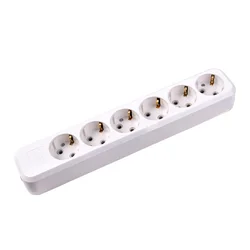 1pcs romania europe 6 gang extension socket 2P+E /6 gang Schuko socket /ABS and Copper