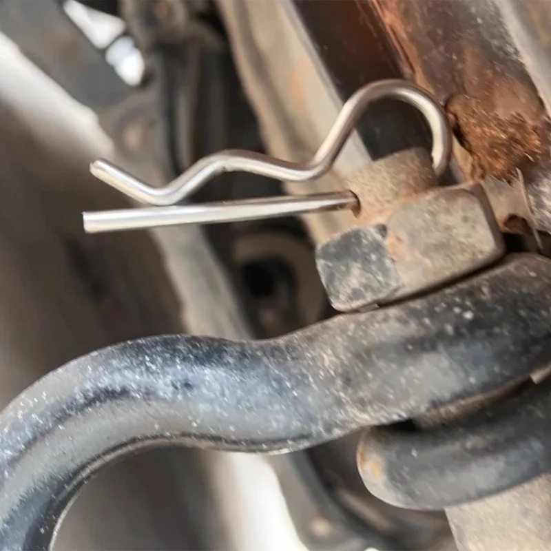 200/100x 스틸 R 타입 코터 핀 클립 재사용 가능 헤비 듀티 스프링 고정 와이어 헤어핀 자동차 패스너 하드웨어 분류 키트