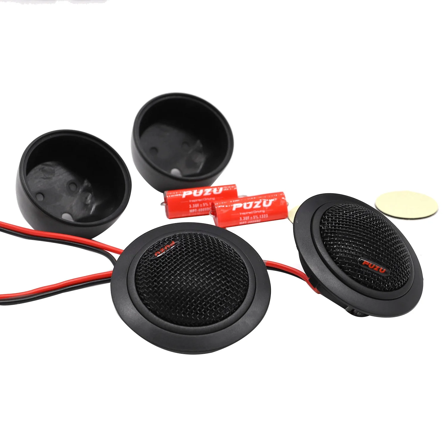 Altavoces Tweeter de Audio para coche con cúpula de seda ASV T35C PZ-G20 de 25mm, potencia de salida de 80W, sistema de actualización de sonido de agudos de alta sensibilidad
