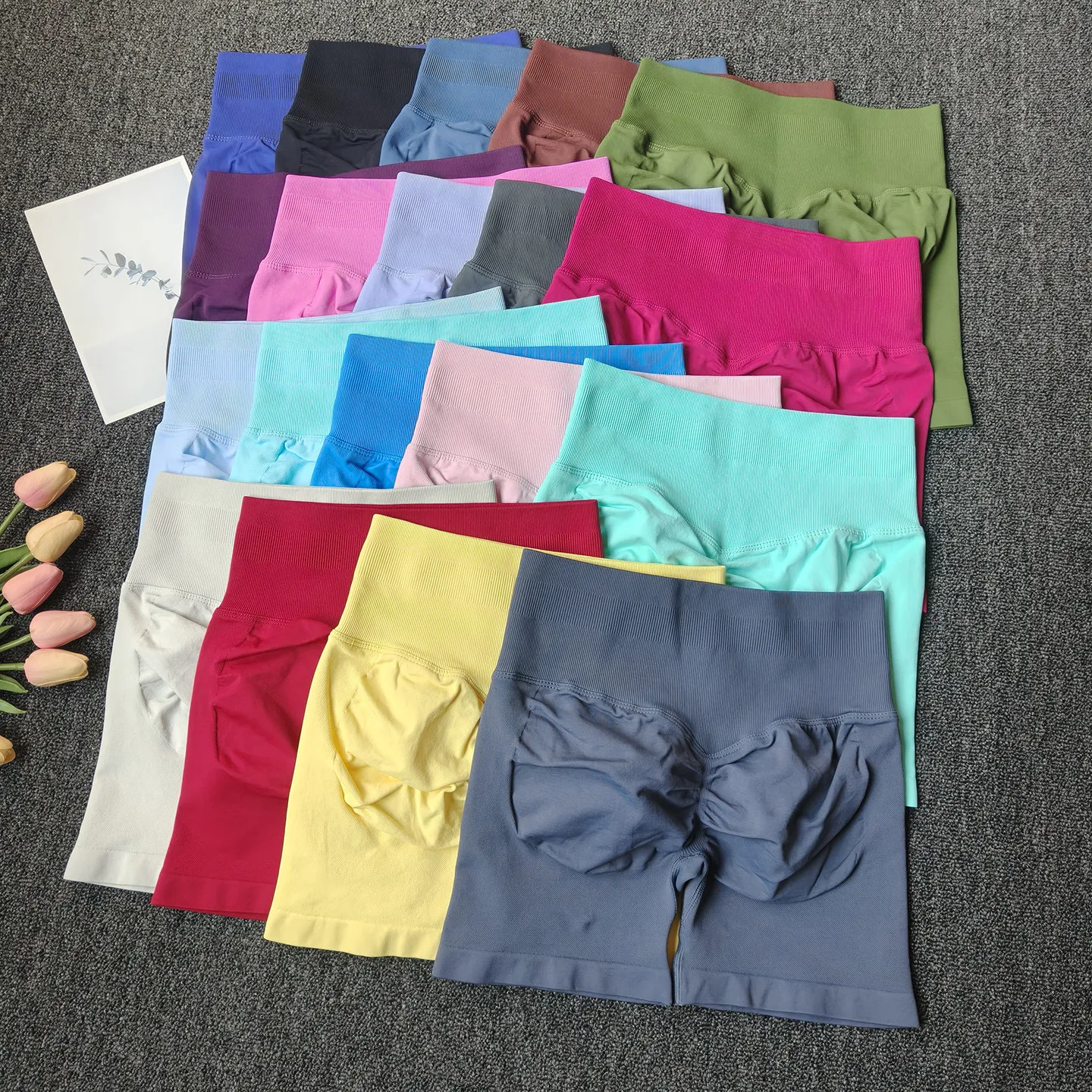 Peach Butt Fitness-Shorts für Damen, Sport-Shorts mit Po-Lifting-Effekt, Yoga-Shorts, hohe Taille, bauchstraffend, nahtlos, hochelastisch. – Detail 2