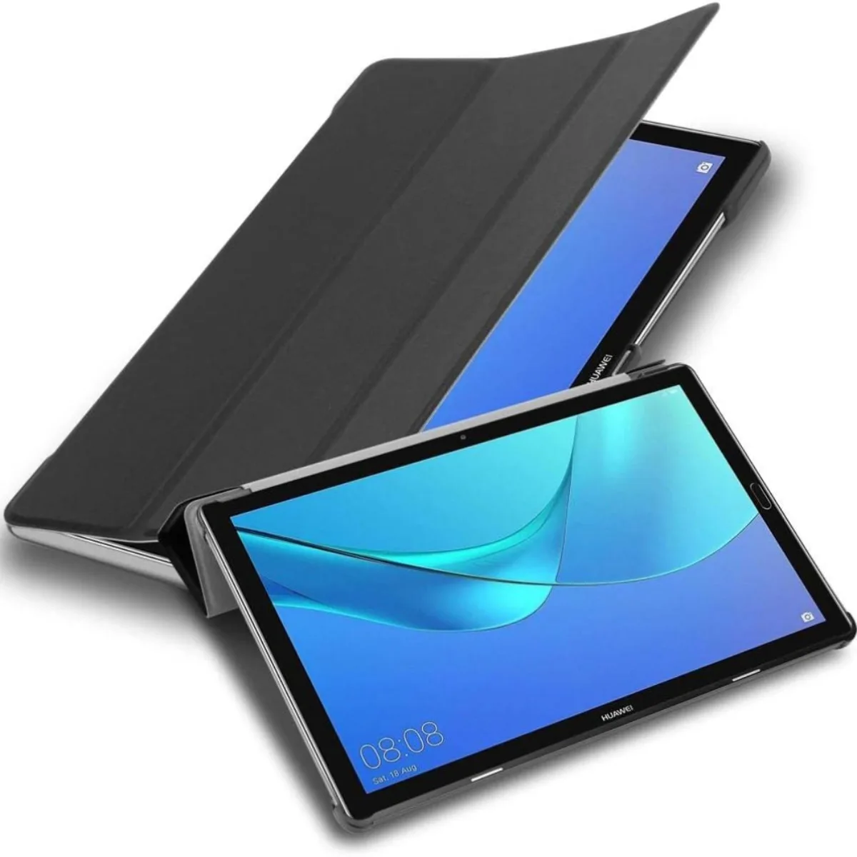 

Откидной чехол для Huawei MediaPad M5 Lite 10, чехол, 10,1 дюйма, складная подставка из искусственной кожи с жестким корпусом для Huawei C5 10,0, чехлы