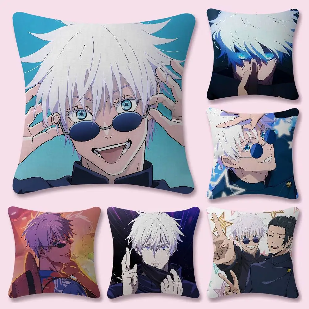 J-Jujutsu Kaisen G-Gojo Satoru Pillow Anime Pillow Sofa Bed Head Pillow Cover Cushion Cover Fashion 30x30 40x40 45*45cm