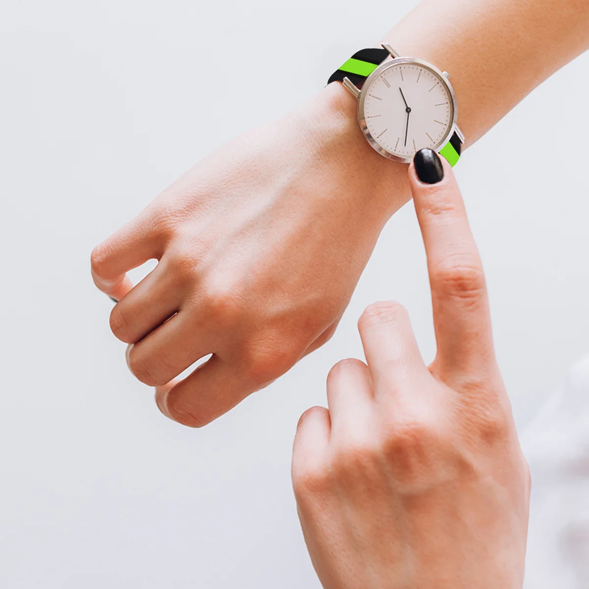 

22mm Dual Color Silicone Watch Band Universal Strap Soft Breathable Durable Sports Wear Replacement Universal Watch Strap