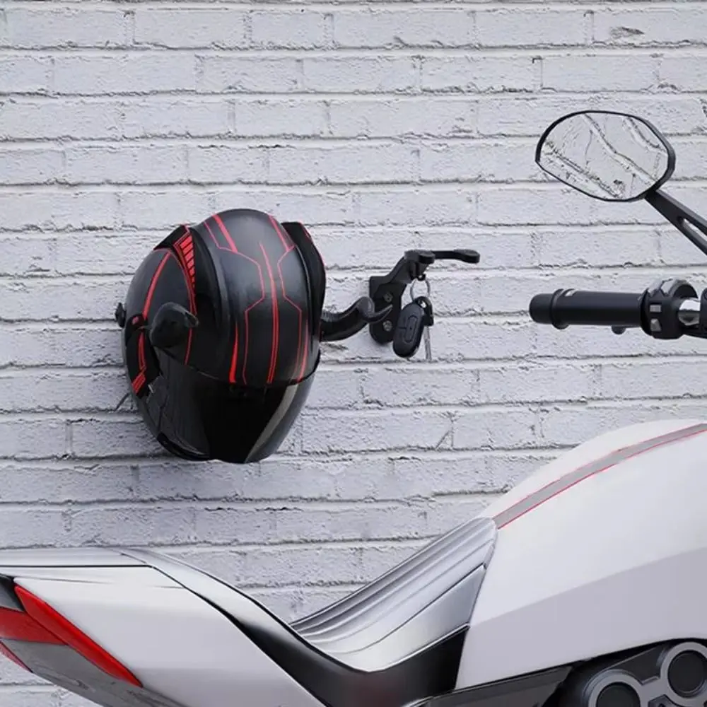 

3PCS Wall Mount Motorcycle Helmet Hook Racks with Installation Accessories Practical Storage Shelf Durable Multipurpose
