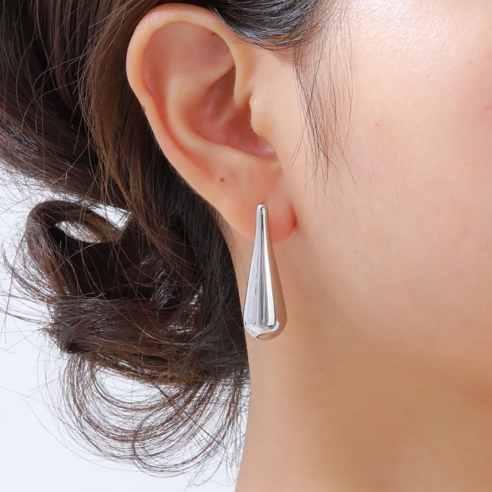 Tigrade Water Droplets/Raindrops Stud Earrings For Women Stainless Steel Wedding Engagement Party Earring Charm Jewelry Gifts