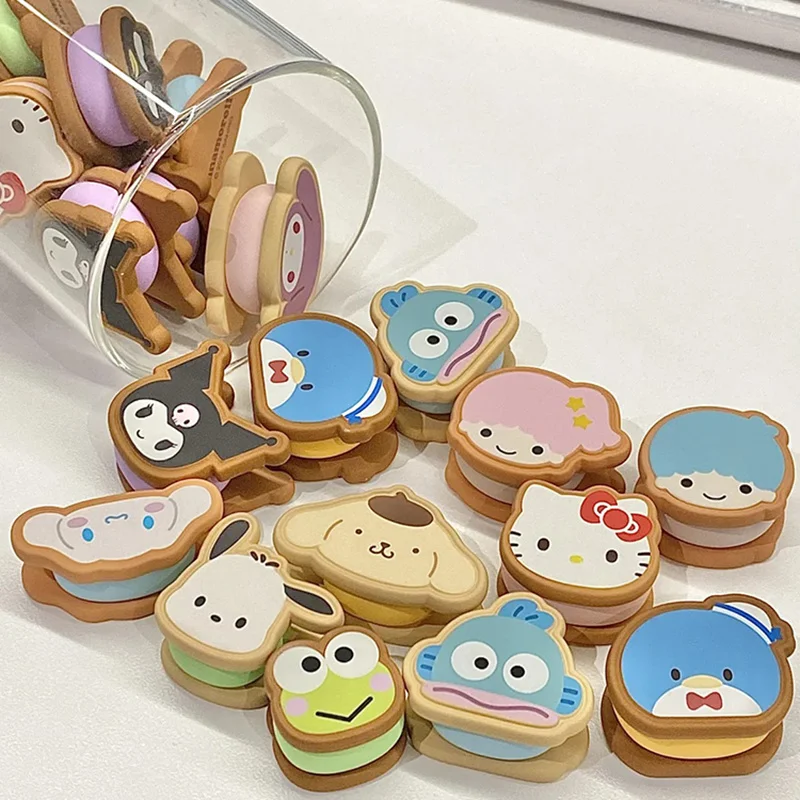 Sanrio Blind Box Hello Kitty Kuromi Cinnamoroll Sandwich Biscuit Candy Sprinkles Mini Cute Desktop Ornament Toy Collectible