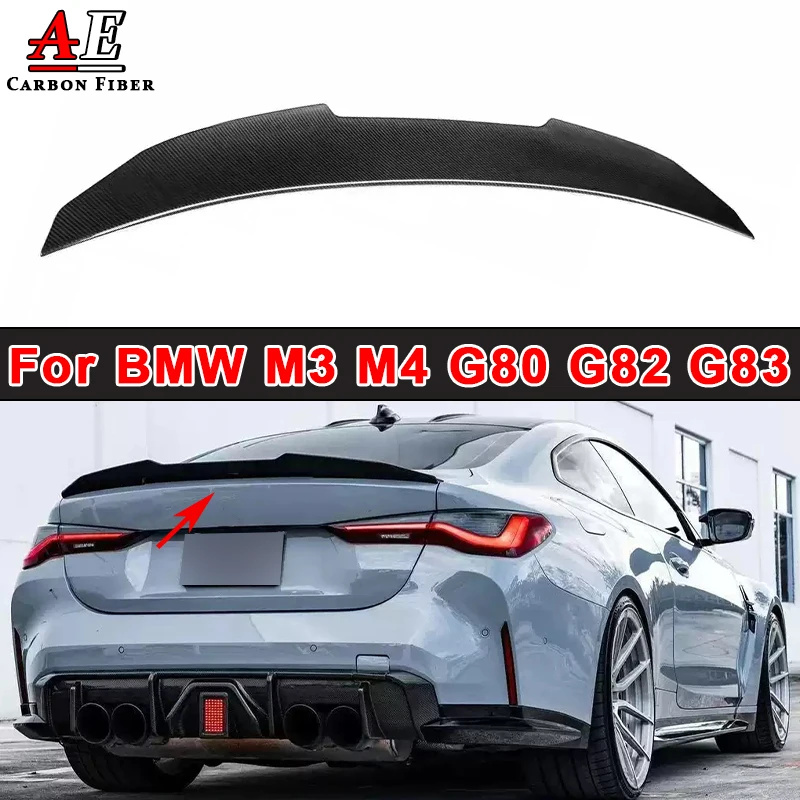 For BMW M3 G80 M4 G82 G83 2021+ PSM Style Carbon Fiber Tail Rear Spoiler Body Kits Exterior Accessories