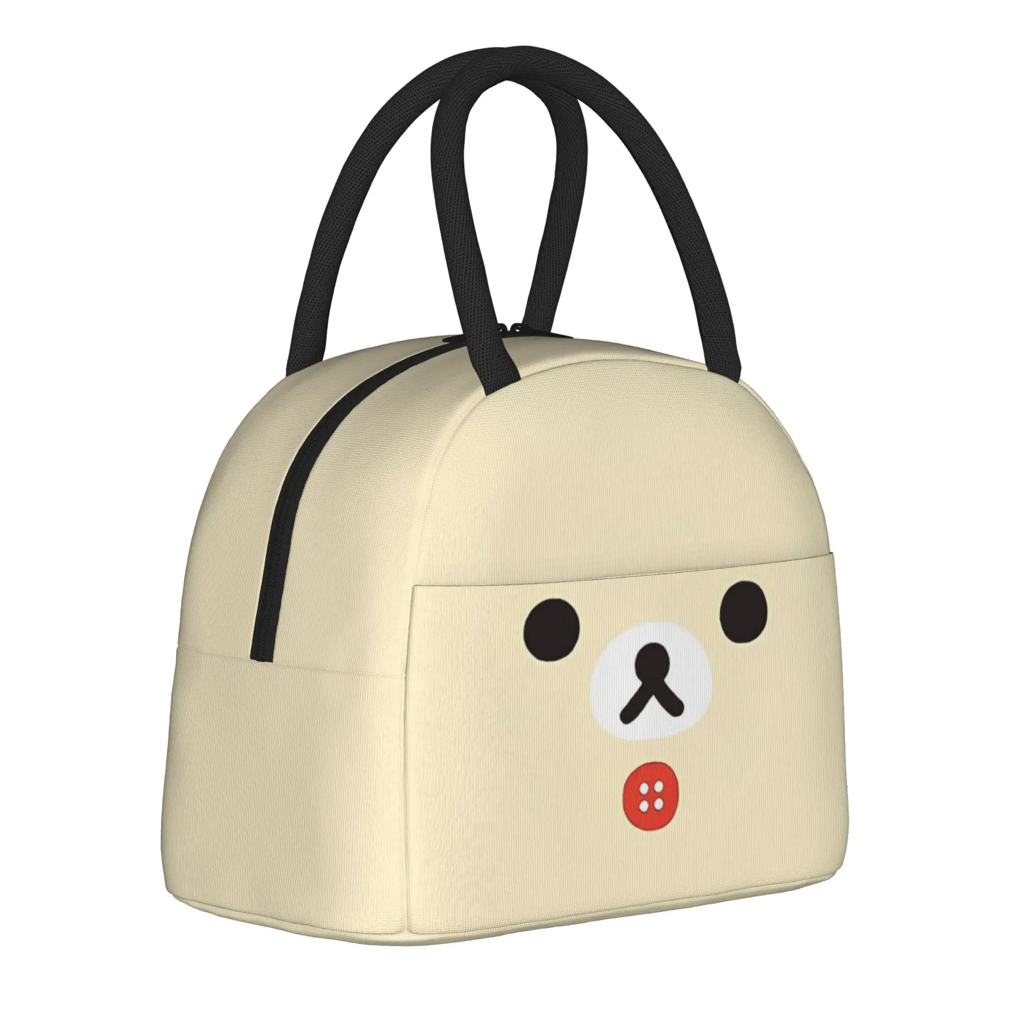 

Сумка-холодильник Rilakkuma с милым мультяшным медведем, портативная многоразовая термосумка для обедов, ланч-бокс, сумка-тоут для школы и активного отдыха, сумка для бенто