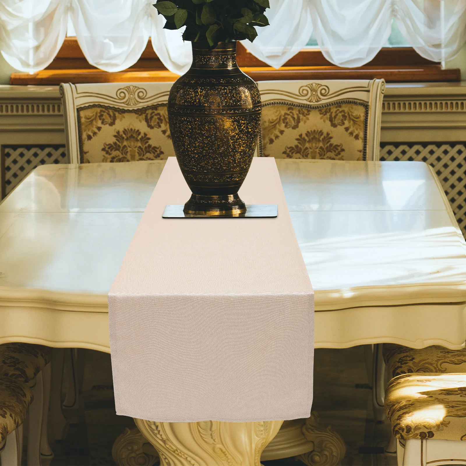 

Delicate Table Runner Simple Style Large Size for Home Restaurant Decor Multifunction Party Tablecloth Buffet Wedding Table