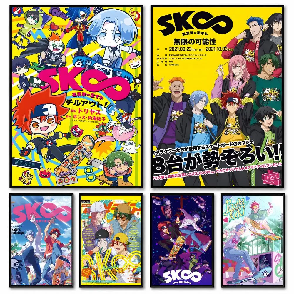 1PC Anime Cool Boy S-Sk8 The Infinity Poster Room Decor Home Wall Art Printing Waterproof Garage BedRoom Posters Gift