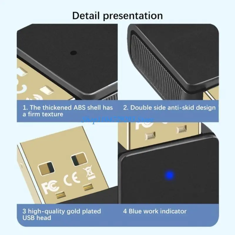 

Y2GD Usb Dongle Bluetooth5.3-compatible Receiver for Speaker Mouse AudioTransmitter