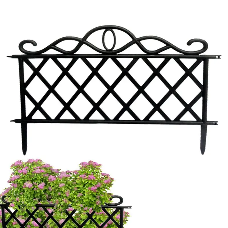 Wire Decorative Garden Fence, Rustic Style Fence Border, Animal Barrier, Landscape Pathway Edge