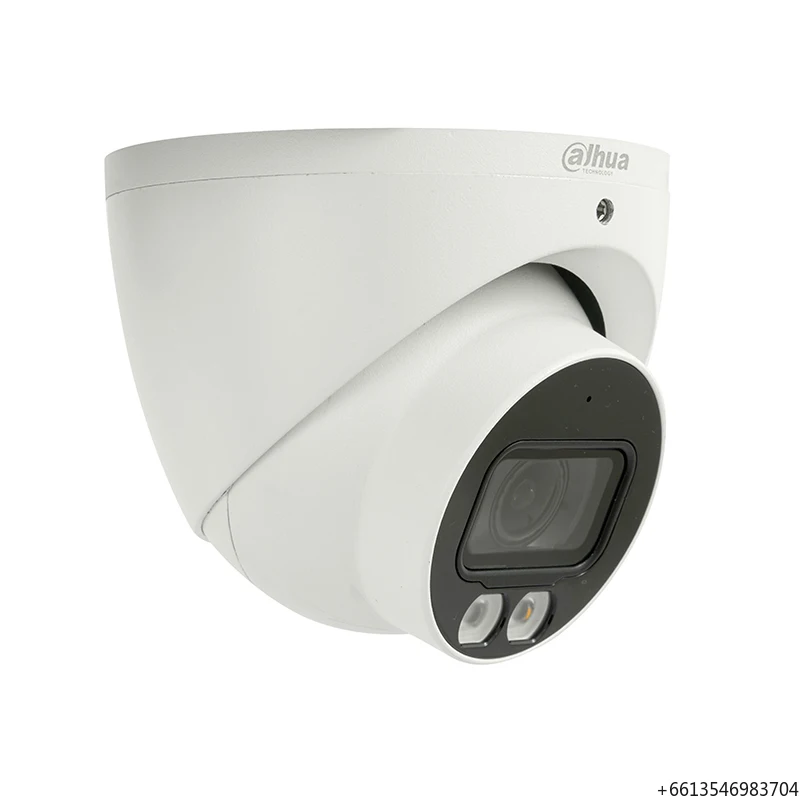Cámara IP Dahua IPC-HDW3449TM-AS-LED WizSense de 4MP a todo color H265+ POE con micrófono incorporado, tarjeta SD, cámara de vídeo de vigilancia CCTV