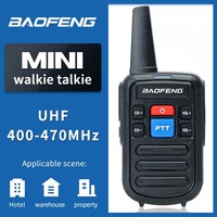 European Standard CE 2PCS Baofeng C50 2W Mini Small Compact Hotel Restaurant Walkie Talkie UHF 16Channels USB Dual PTT Ham Radio