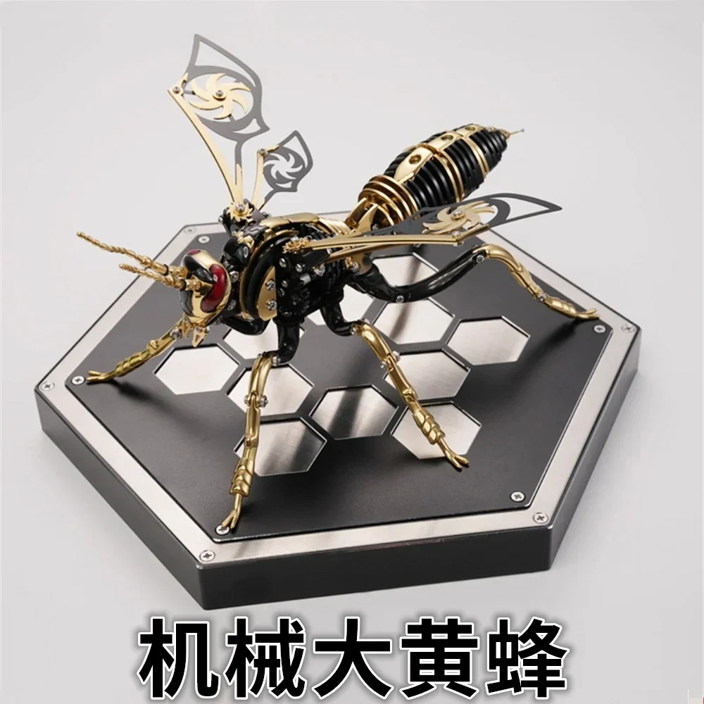 3D Bumblebee owady metalowe łączenie Model montażowy, ręcznie robiona dekoracja DIY, prezent urodzinowy dla dzieci, zabawki edukacyjne