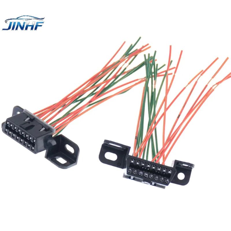 16 Pin Car Computer Detection Universal Connector Main Line Cable Female Extension Connector Obd 2 Adapter Cable