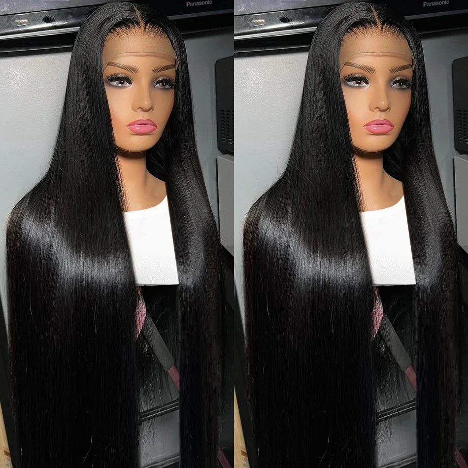 30inch Straight Lace Frontal Wigs Human Hair Brazilian Transparent 13x6 13x4 HD  Lace Front Human Hair Wig Pre Plucked For Women