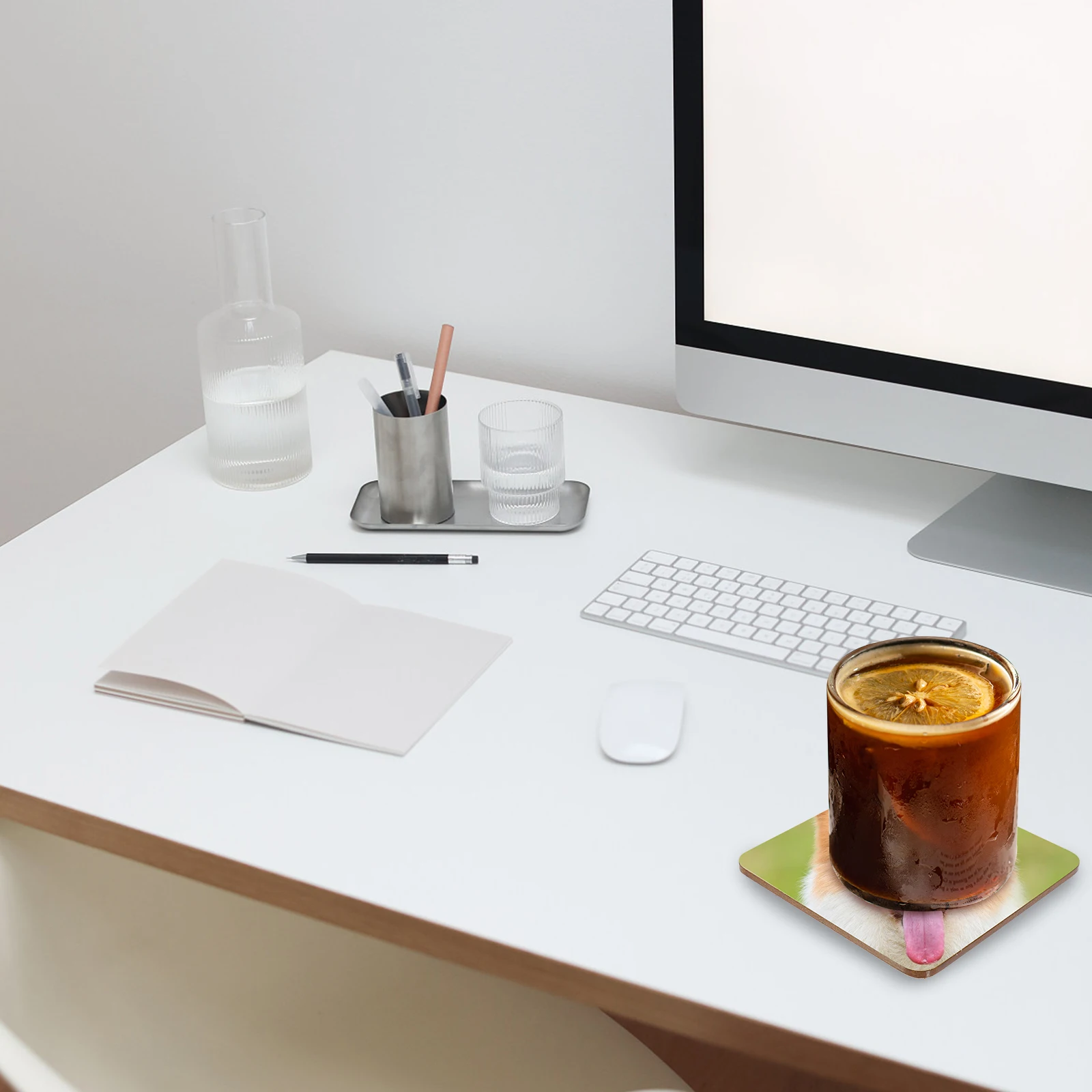 

12Pcs Sublimation Heat Transfer Coasters Mdf DIY Blank Cup Pads Printable Cup Mat Coaster Set Sublimation Coasters