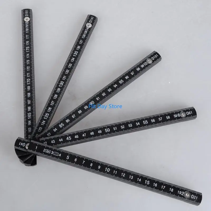 F92C 콤팩트 2m 접이식 측정 도구 접이식 폴딩 통치자 튼튼한 금속 리벳이 전문 및 DIY 프로젝트에 이상적입니다.