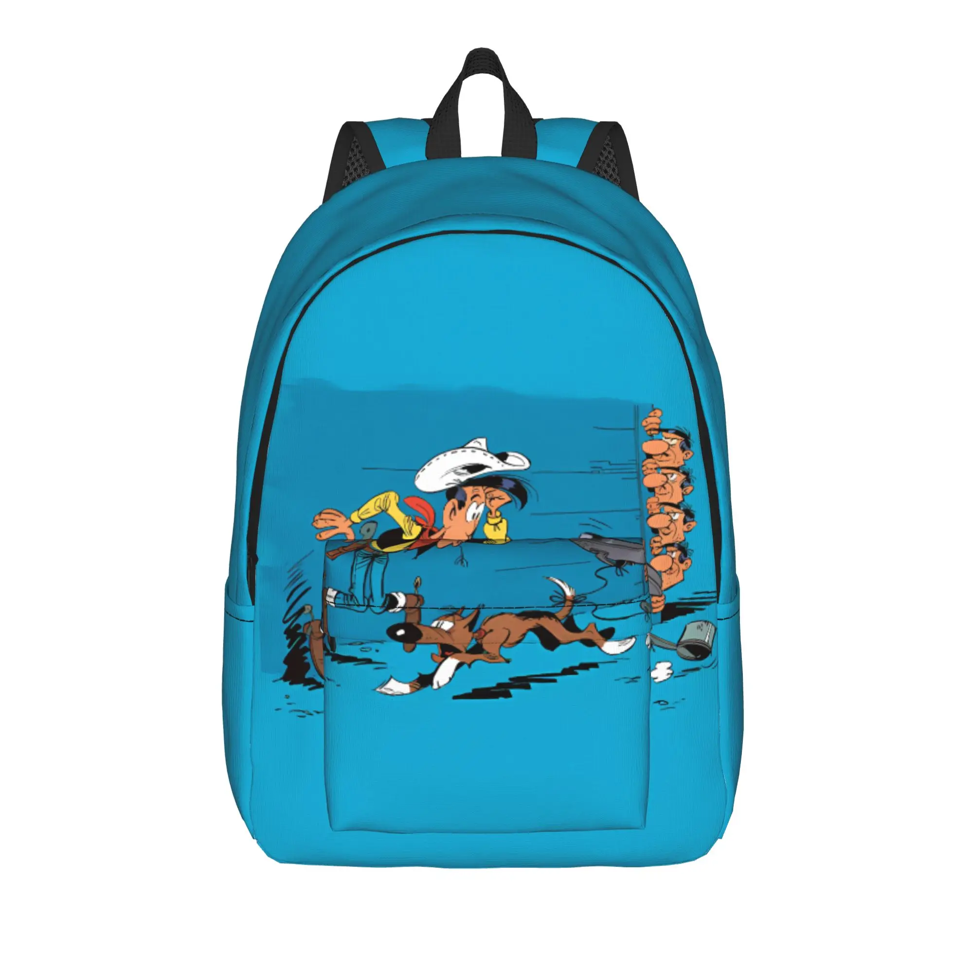 Lucky Luke Cartoon Comics (3) Backpack  Kawaii Backpacks Women Outdoor Print High School Bags Custom Rucksack