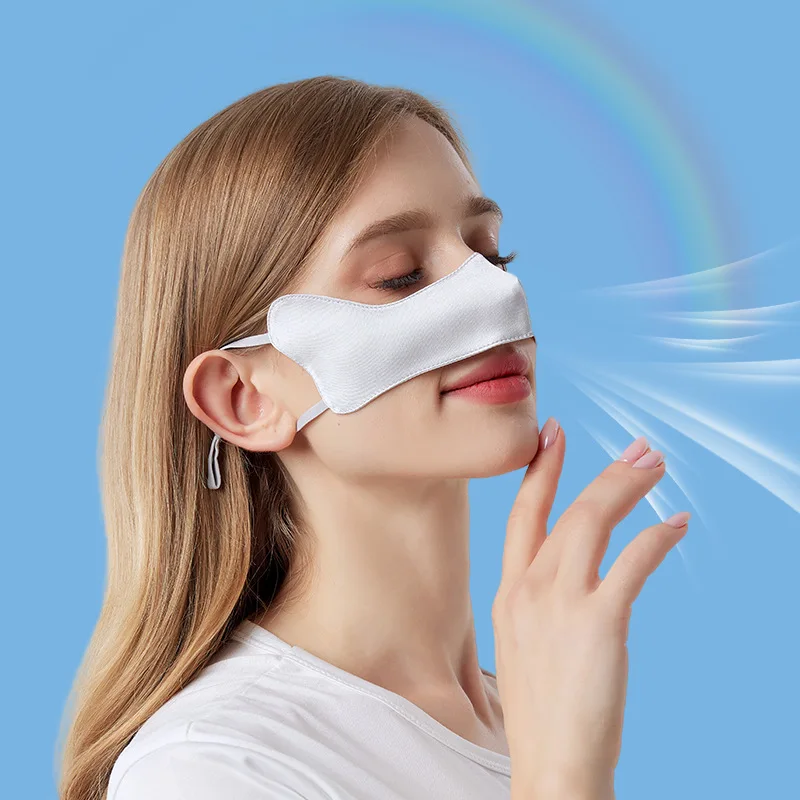 Birdtree 100% Mulberry Silk Ventilate Nasal Mask, Ear Hanging Breathable, Windproof Dust-proof Protection,2025 New A58708JF
