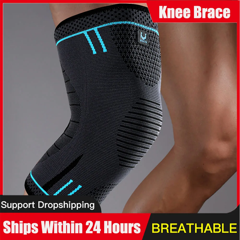 

Knee Brace Knitted Nylon Sports Knee Pad Riding Protective Gear Running Basketball Skipping Rope Warm Knee Pad Foot Cold-Proof