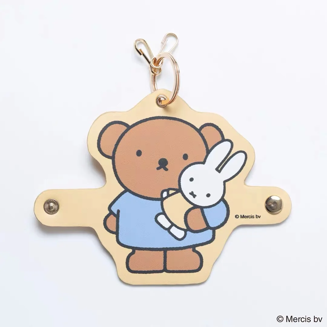 Kawaii Miffy Boris PU Keychain Backpack Pendant Cute Doll Christmas Gift Toy