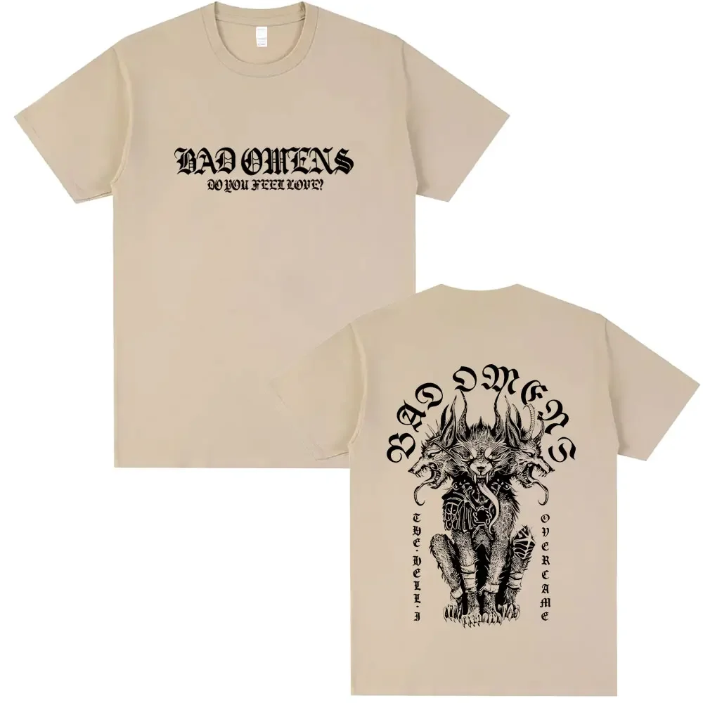 Customization Bad Omens Do You Feel Love Tour 2026 T-shirt Men Women Vintage Rock Streetwear Man Gothic Metal Style T Shirts Mal