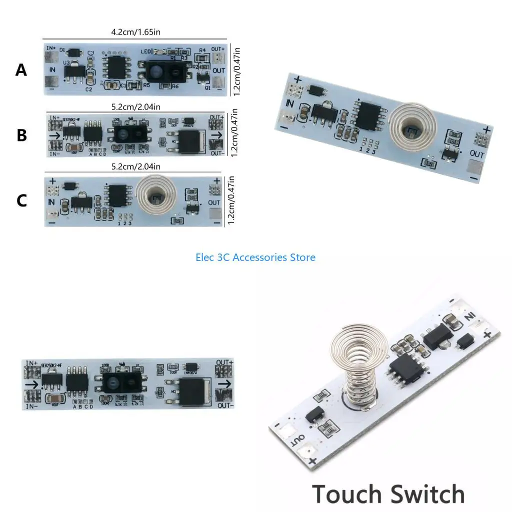 Y51A 5V-24V Touch Sensors Dimmer Switches Hand Control Capacitive Touch Switches for Home Automation
