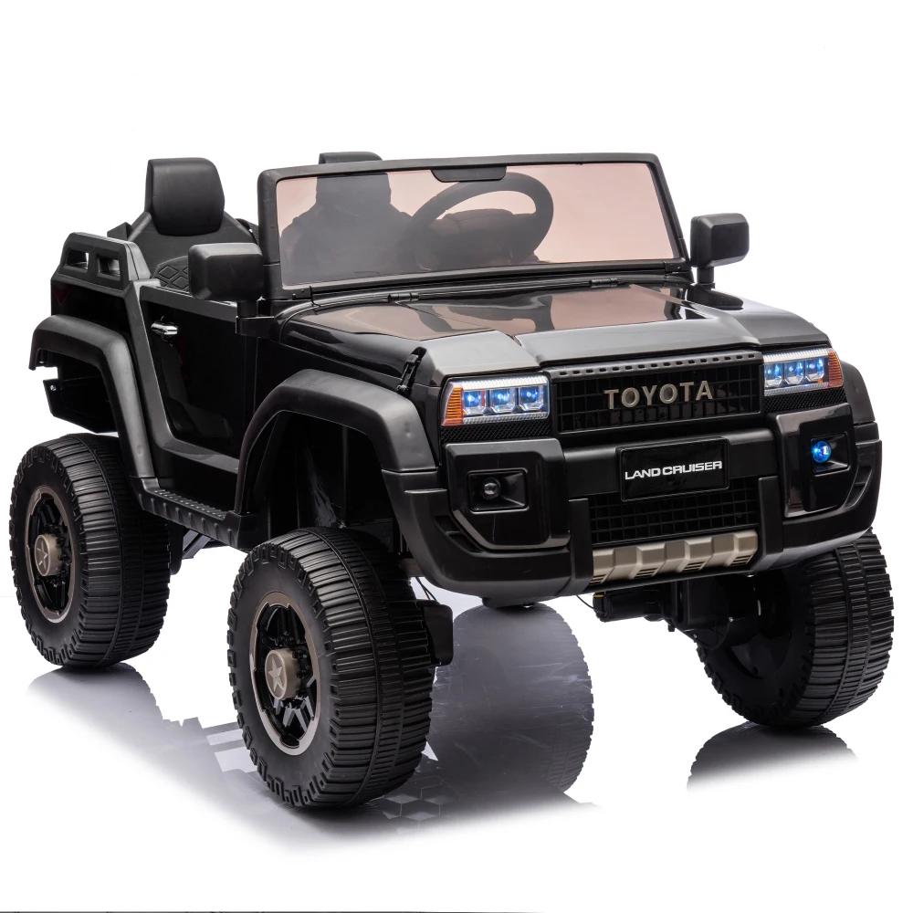 24V Two-seater Kids Ride on Car W/Parents Remote Control, Licensed Toyota LC250,2WD,110w Motors,With Shovel